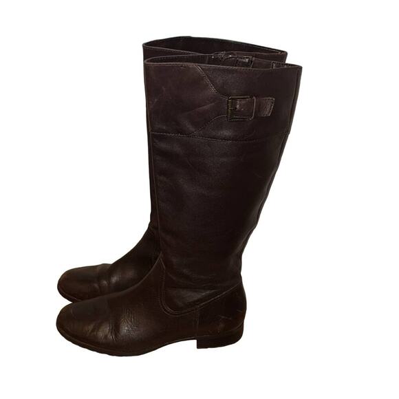 LAUREN RALPH LAUREN Sigrid Classic Leather Riding Boots Brown-9.5 - Picture 2 of 7